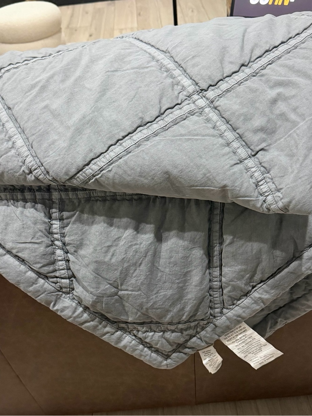 Pottery Barn Teen gray twin XL comforter